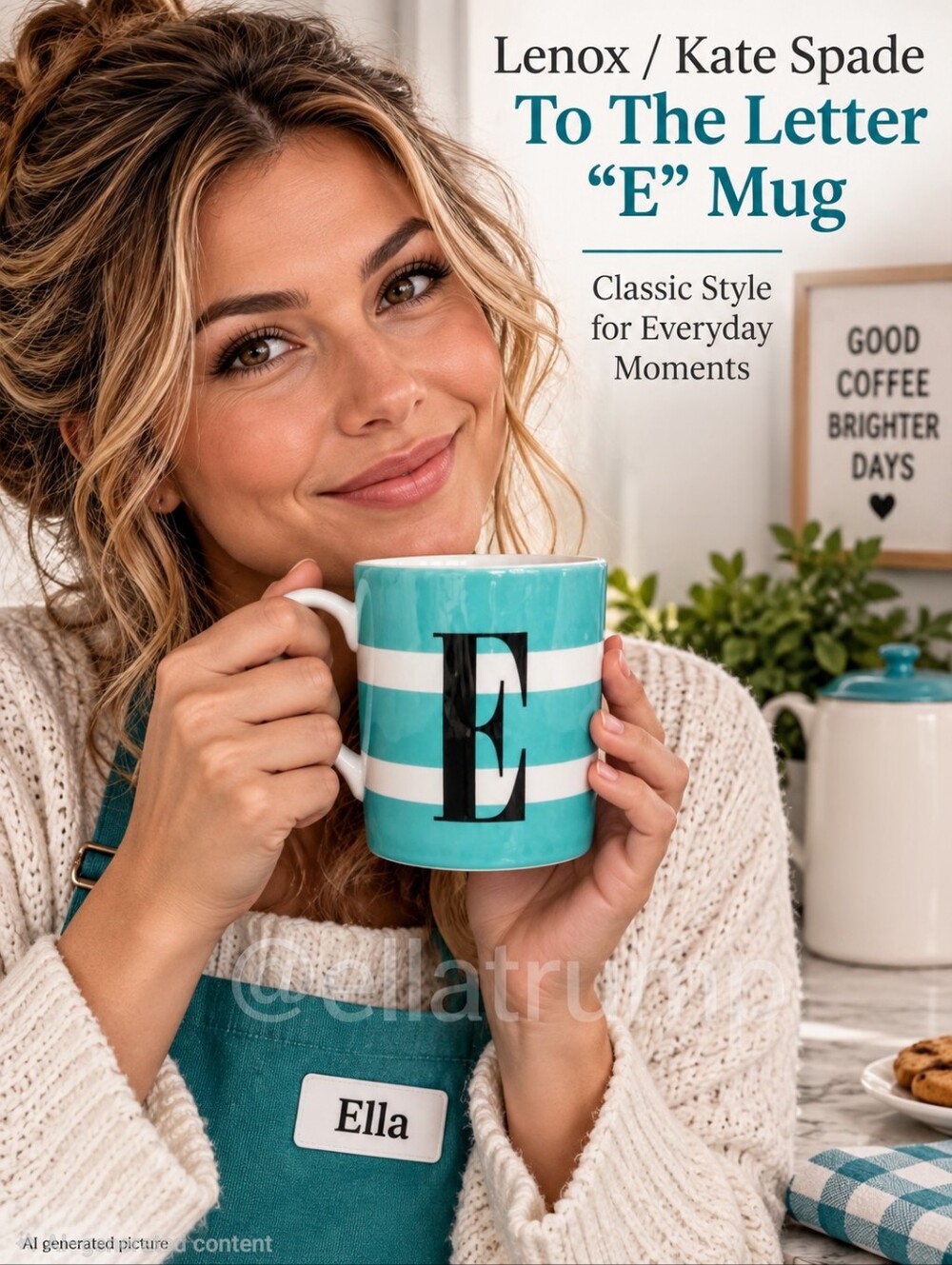 Lenox / Kate Spade To The Letter "E" Mug